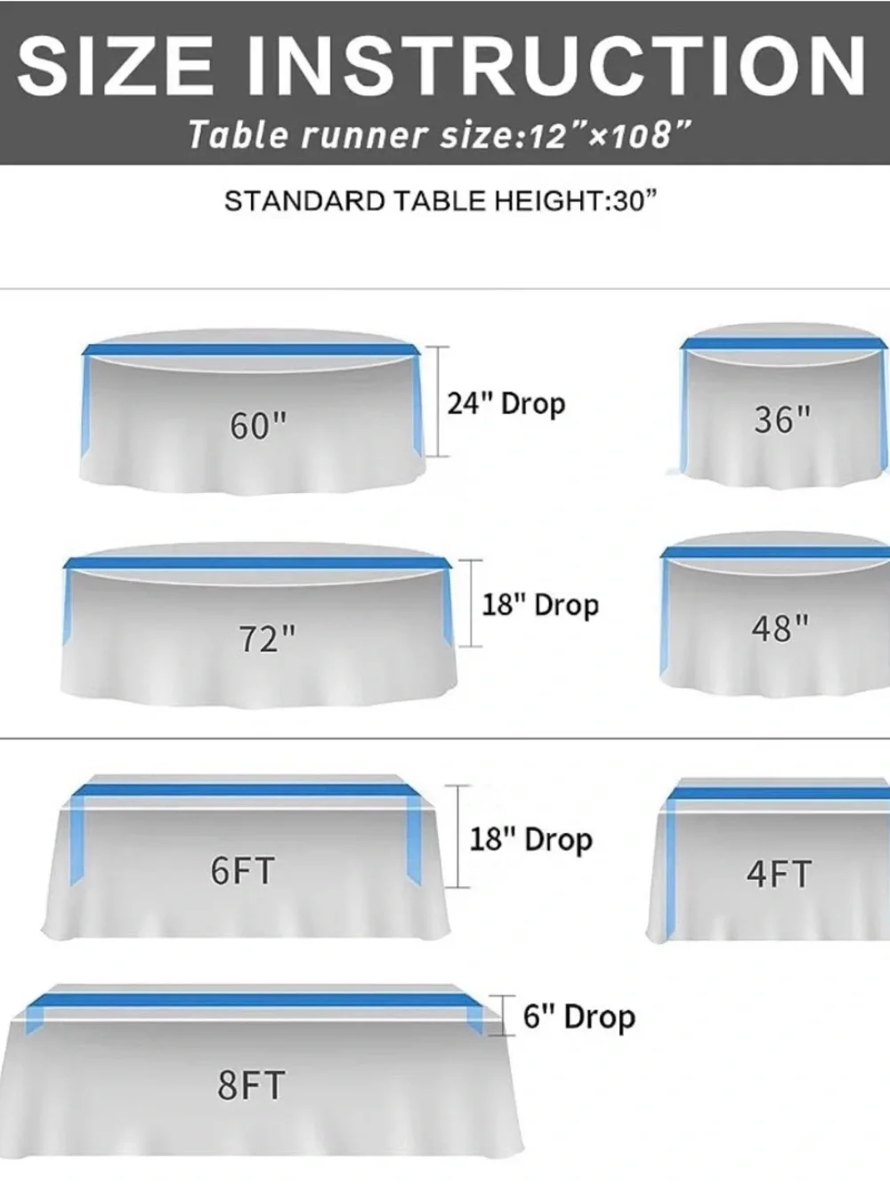 Satin Table Runners 10 Pack